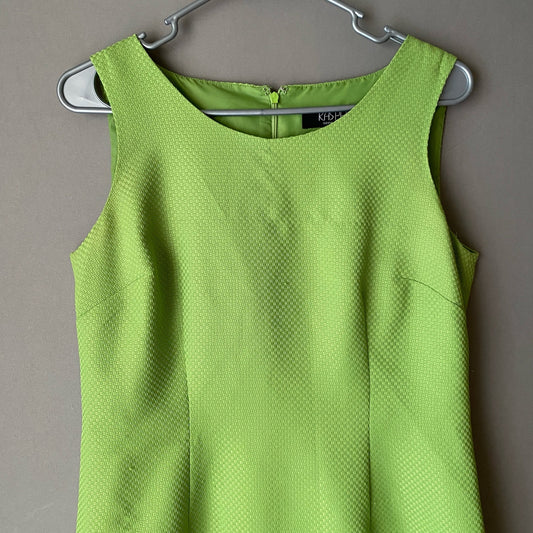 Kasper sz 6 lime Vintage green mod sheath dress