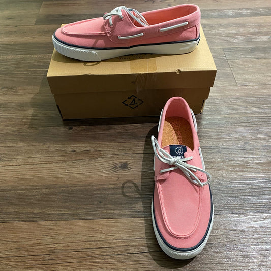 Sperry sz 9.5 pink Bahama 2.0 lace up loafers NWT