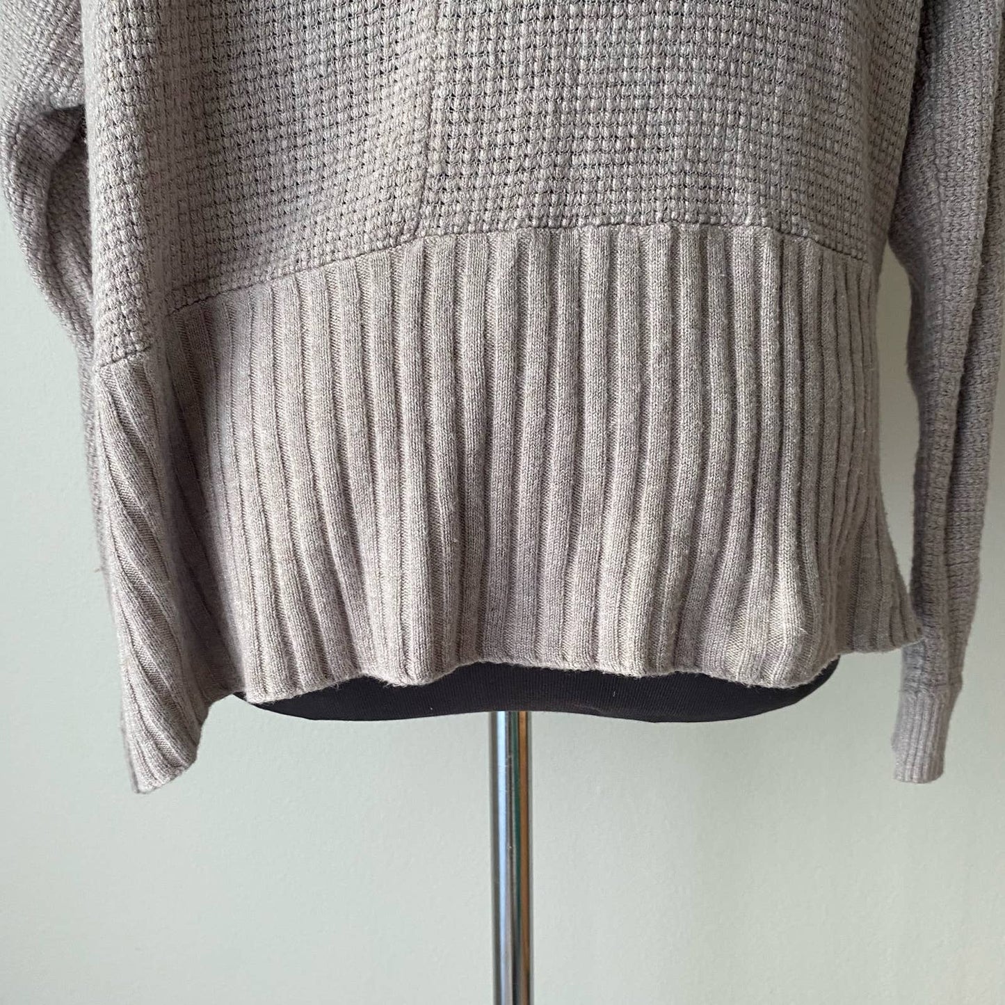 Express sz S waffle knit hooded open cotton cardigan