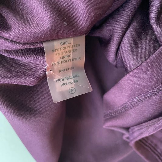 Calvin Klein sz M purple work career blouse