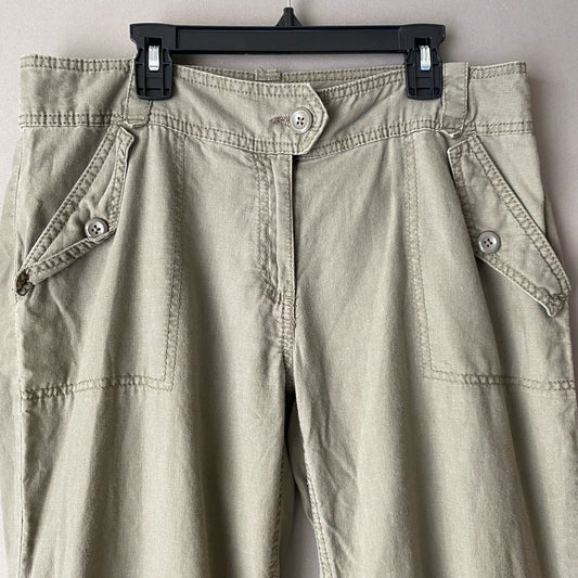 H&M sz 10 green wide leg cargo pants