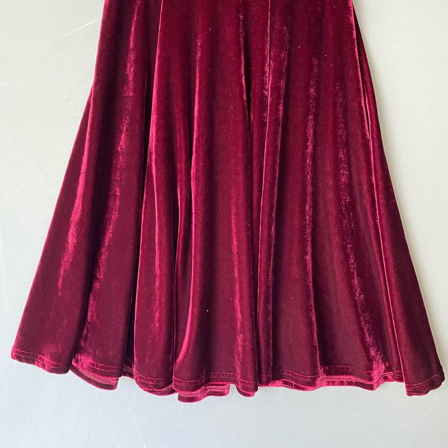 Unique vintage sz 4 velvet 3/4 sleeve fit & flare party dress