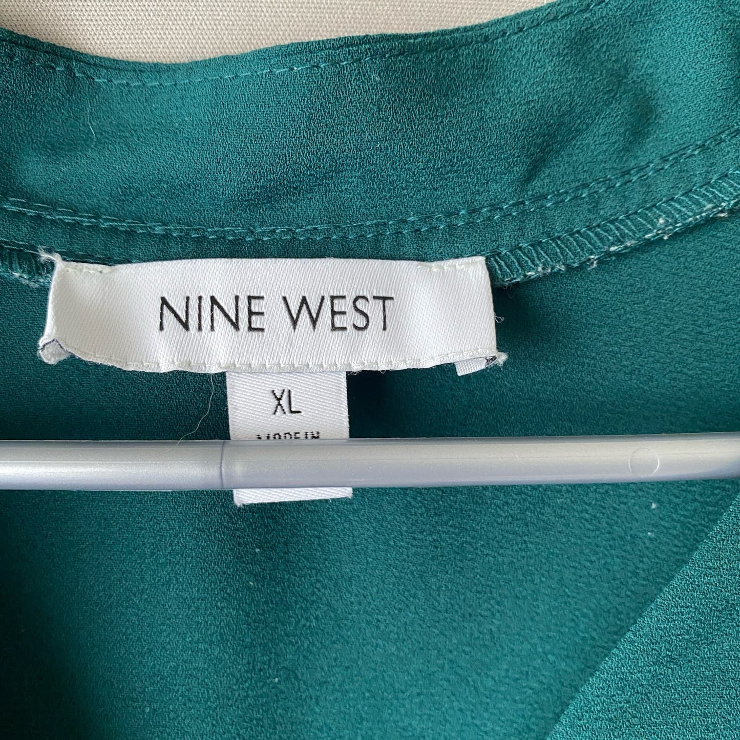 Nine West sz XL green work career blouse