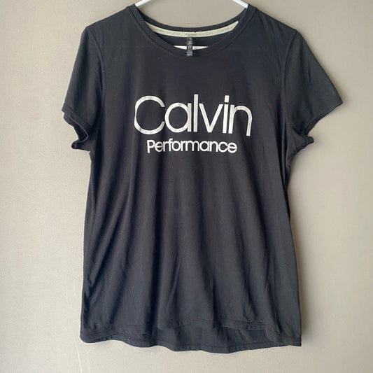 Calvin Klein sz L black performance short sleeve shirt