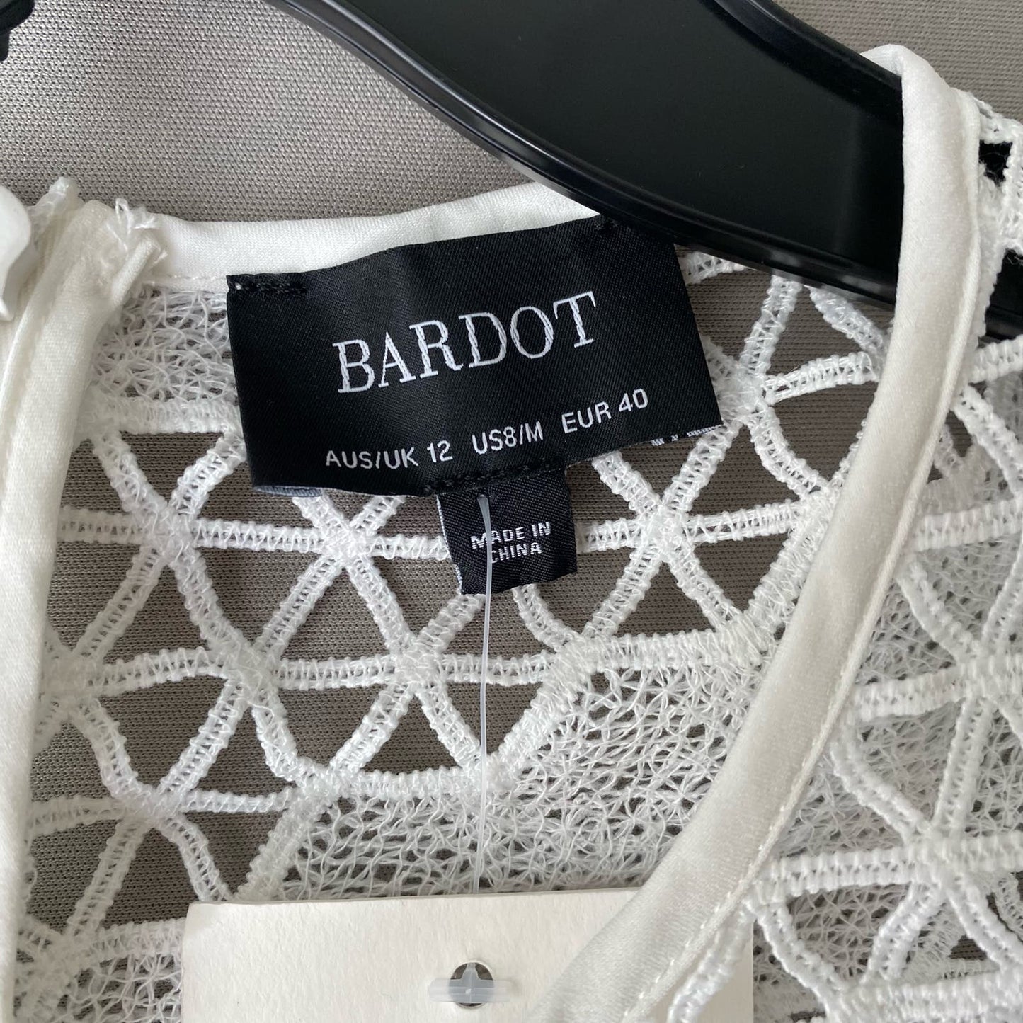 Bardot Nordstrom sz 8 or M lace white party mini dress