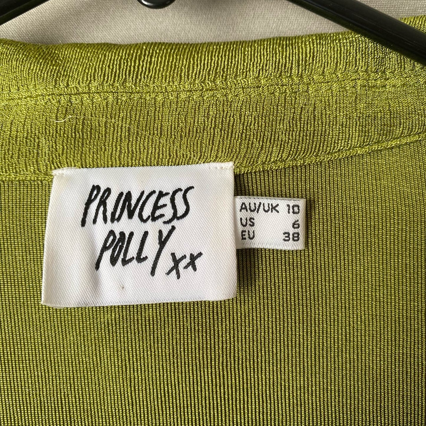 Princess Polly size 6, long sleeve faux wrap mini dress