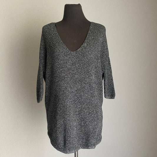 Express sz S heather gray 100% cotton winter knit sweater