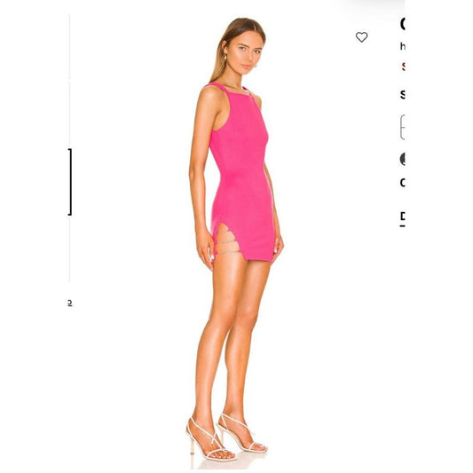 H:ours Revolve sz S pink chain back Cassia mini party dress NWT